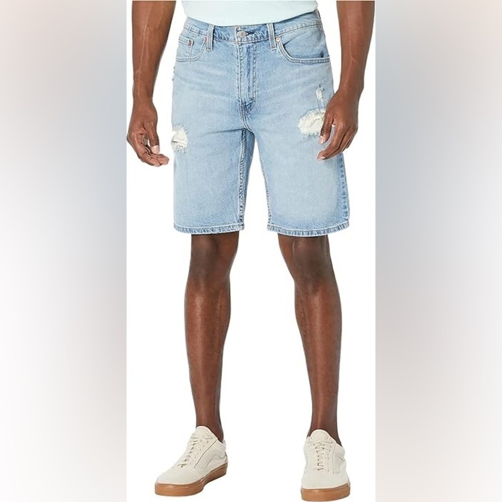 NWT Levi's 405 Men's Light Blue Denim Shorts size 50